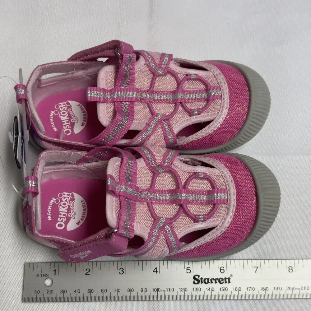 OshKosh Everplay Flexible Outsole Bump Toe Sandal Toddler Size 11 Pink